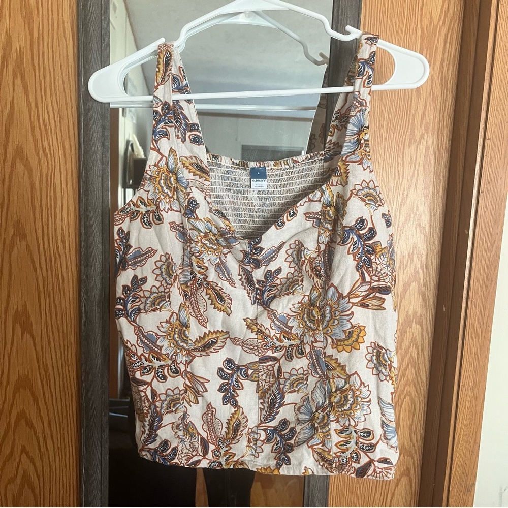 Old Navy Multicolor Floral Tank Top
